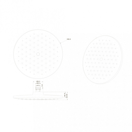 Верхний душ Bravat P70253BW-ENG черный