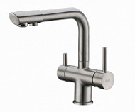 Смеситель WasserKRAFT A8027 для кухонной мойки, матовый хром