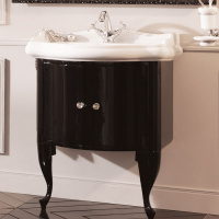 Тумба с раковиной Kerasan Retro 7361K1 69 черный глянцевый