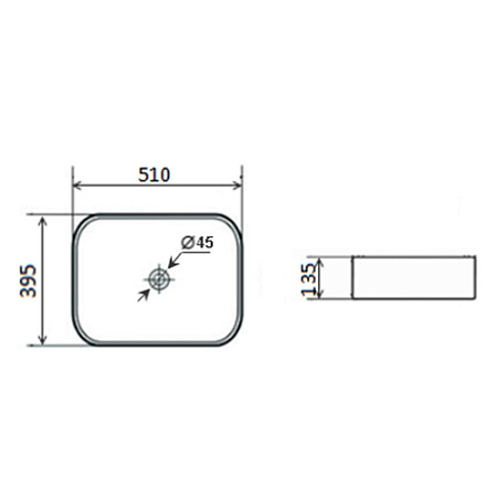 Раковина Timo Soli TK-305 белый глянцевый 