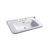 Раковина Kerasan Waldorf 4144K1bi/cr*3 120 c 3 отверстиями под смеситель, белый