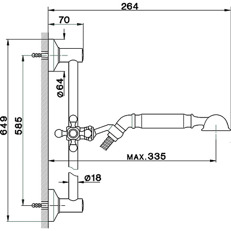 Душевой гарнитур Cisal Shower AR00311227 бронза