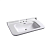 Раковина Kerasan Waldorf 4144K1bi/cr*3 120 c 3 отверстиями под смеситель, белый