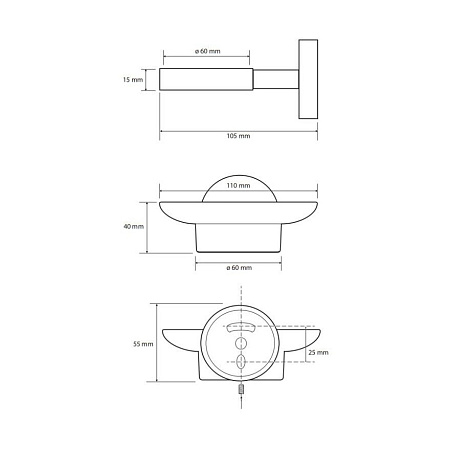 Мыльница Bemeta Amber 155108042 медное золото матовое
