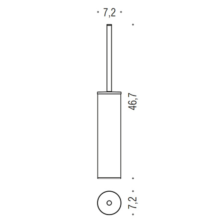 Ершик напольный Colombo Mini B4006.HPS1 нержавеющая сталь