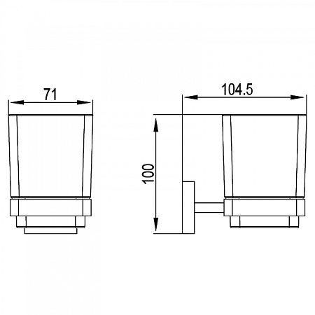 Стакан Timo Selene 10033/00 хром