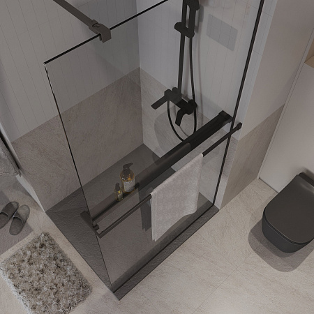 Полка-вешалка Niagara Nova NG1275B 120 черный матовый