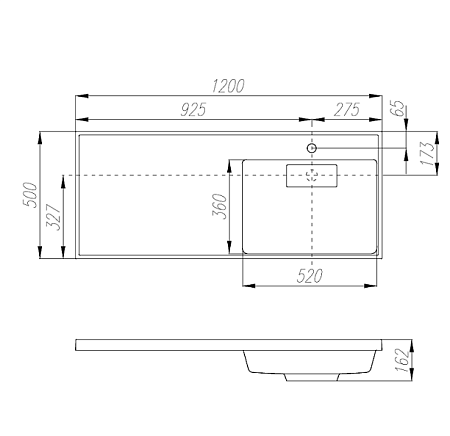 Мебельная раковина Aquaton Лондри 1A72243KLH010 120 R белый