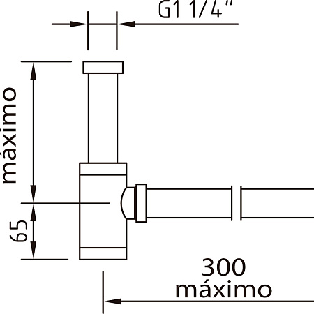 Сифон Clever 96174 для раковины, хром