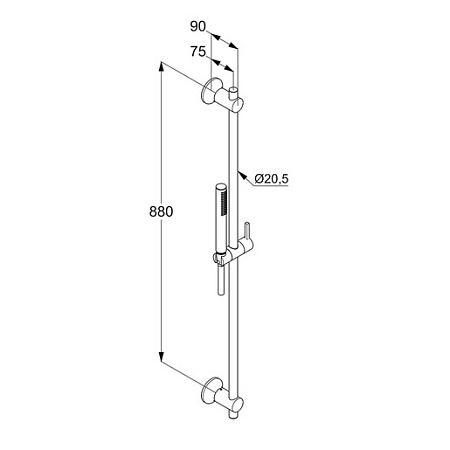 Душевой гарнитур Kludi Nova Fonte Deco 2084005-35 хром