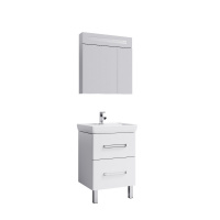 Мебель для ванной Aqwella Нео Neo.01.06 60 напольная, шкаф-зеркало, белая