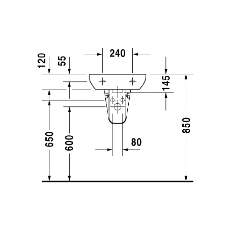 Раковина Duravit D-Code 07054500002 45 