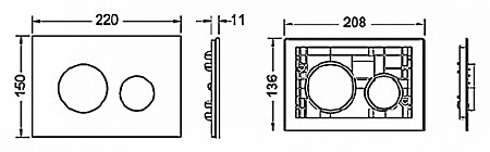 Кнопка смыва Tece Loop Modular 9240674 черная