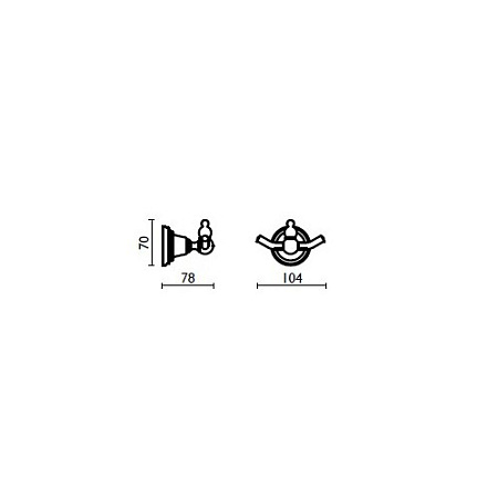 Крючок Bagno & Associati Canova CA24539 CR/ORO