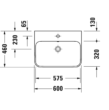 Раковина Duravit Happy D.2 2360600000 60х46 белый
