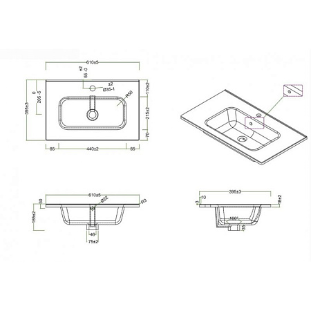 Мебельная раковина BelBagno BB600/390ETL 61 белый