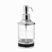 Дозатор для жидкого мыла Boheme Royal Crystal 10929-CR-B хром/черный