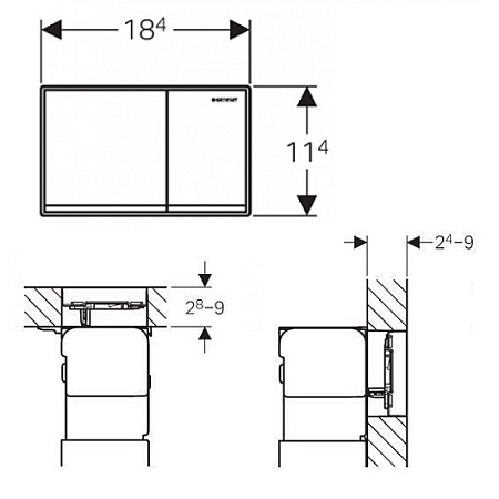 Кнопка смыва Geberit Omega 60 115.081.SI.1 белый