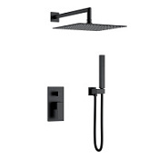 Душевой комплект Boheme Qubic 474-3-B для ванны, черный