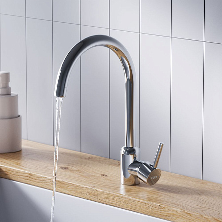 Смеситель Dorff Logic D3007000 для кухонной мойки хром