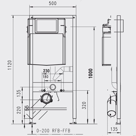 Система инсталляции Jomo Tech 174-91102000-00 для унитазов