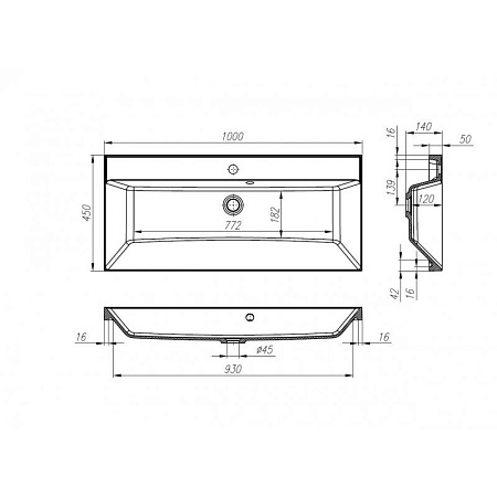 Раковина BelBagno BB1000/450-LV-ART-AST-NERO 100 черный