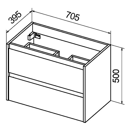 Тумба с раковиной BelBagno Kraft KRAFT 39-700/390-2C-SO-RT 70 Rovere Tabacco