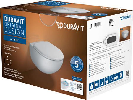 Унитаз подвесной Duravit Architec 45720900A1 микролифт