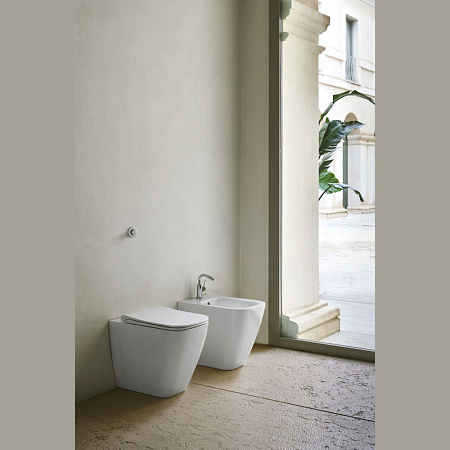 Чаша для унитаза приставной GSI Nubes 961011 белый