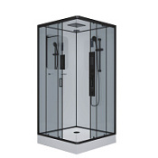 Душевая кабина Niagara Premium NG-6902-01GQ BLACK 100x100x210 тонированное/профиль черный матовый