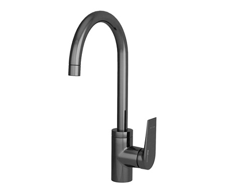 Смеситель WasserKRAFT Wiese 8407 для кухонной мойки, оружейная сталь