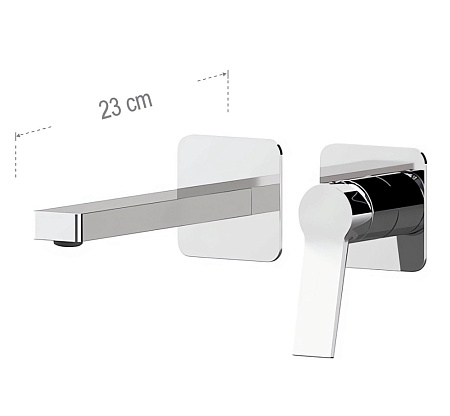 Смеситель Remer Slash SL15PLNO для раковины, черный матовый