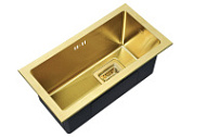 Мойка кухонная Zorg Inox Pvd SZR-2344-G BRONZE бронза