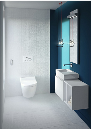 Унитаз подвесной Geberit AquaClean 146.294.SI.1 белое стекло