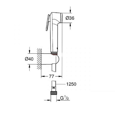 Гигиенический душ Grohe Tempesta-F 27513001
