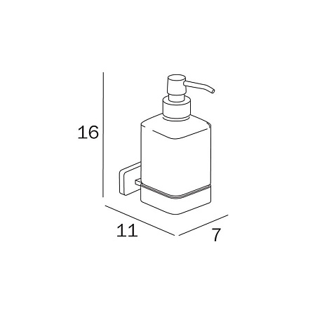 Дозатор для жидкого мыла Inda Lea A18120DR21 настенный, золото