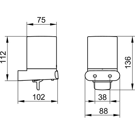 Колба дозатора Keuco Elegance new 11652009000 хрустальная