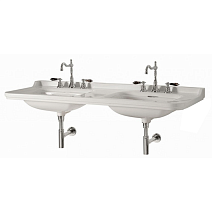 Раковина Kerasan Waldorf 4143K1bi/cr*3 150 c 3 отверстиями под смеситель на чашу, белый