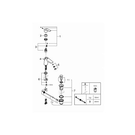 Смеситель Grohe Eurosmart 23965003 для раковины