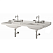 Раковина Kerasan Waldorf 4143K1bi/cr*3 150 c 3 отверстиями под смеситель на чашу, белый