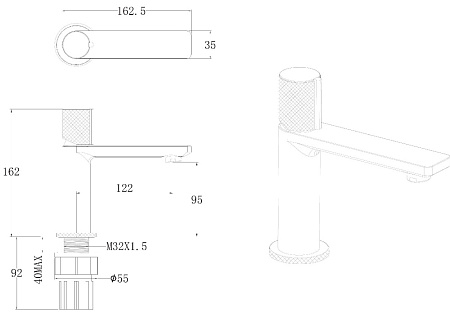 Смеситель Allen Brau Liberty 5.33001-31 для раковины, черный