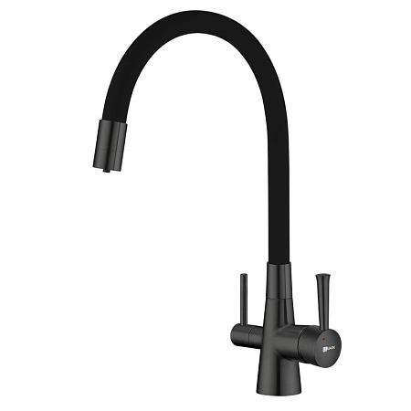 Смеситель Lemark Comfort LM3075GM для кухонной мойки, графит