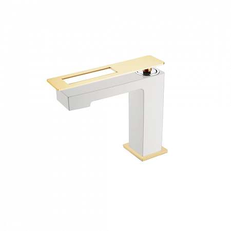 Смеситель Boheme Q 141-WG для раковины, белый/золото
