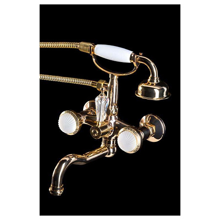 Смеситель Boheme Satine 293-ST для ванны с душем, золото