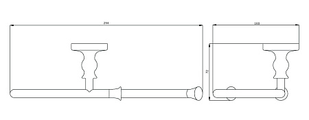 Полотенцедержатель полукольцо RUSH Crete CR35511 светлая бронза
