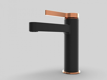 Смеситель GPD Gildo MLB165-S-R для раковины, золото/черный