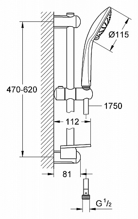 Душевой гарнитур Grohe Euphoria 110 Duo 27230001