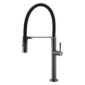 Смеситель Boheme Uno 114-GM для кухонной мойки, оружейная сталь