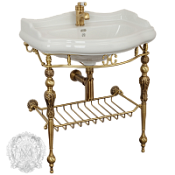 Консоль напольная для раковины Migliore Bella 20699 73 с решеткой, бронза