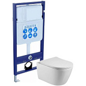 Комплект Aquatek SET AQUATEK БЕТТА подвесной унитаз + инсталляция + сидение soft-close